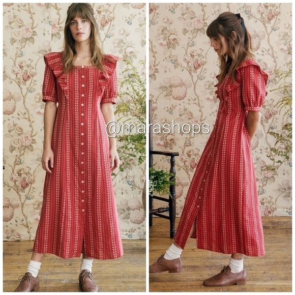 Christy Dawn Dresses & Skirts - Christy Dawn The Darcy Dress Hibiscus Zinnia Stripe